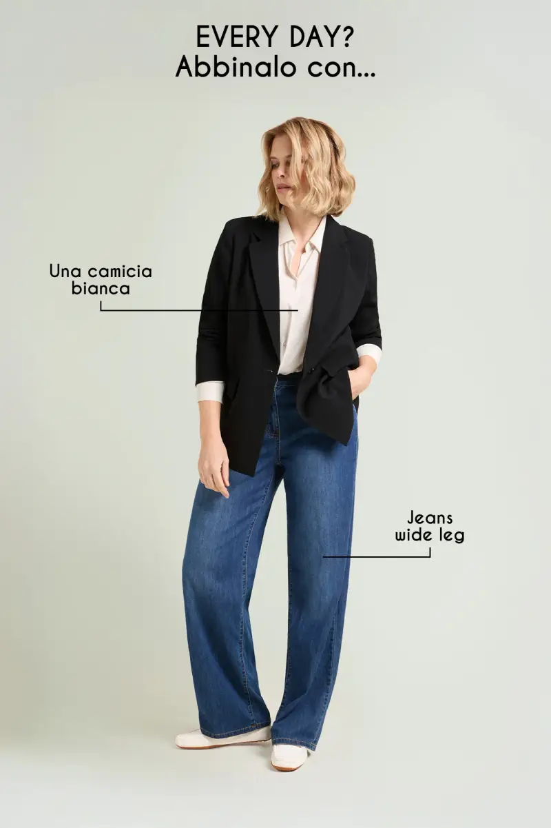 BLAZER IN CREPE CADY Donna miniatura 5
