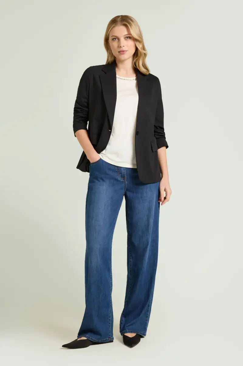 BLAZER IN PUNTO MILANO Donna miniatura 3