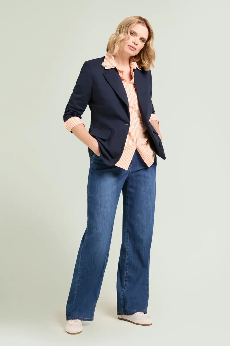 BLAZER IN PUNTO MILANO Donna miniatura 5