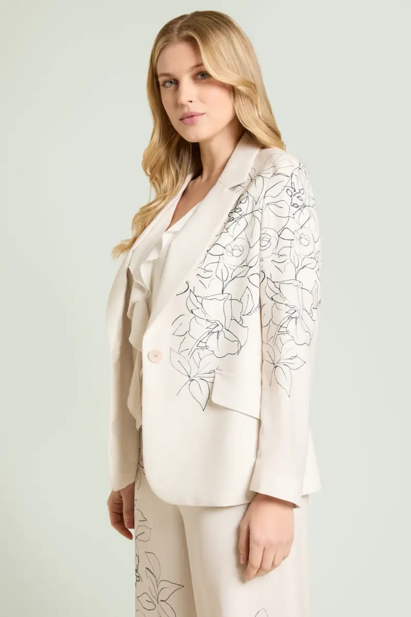 BLAZER IN SABLE STAMPATO Donna miniatura 2