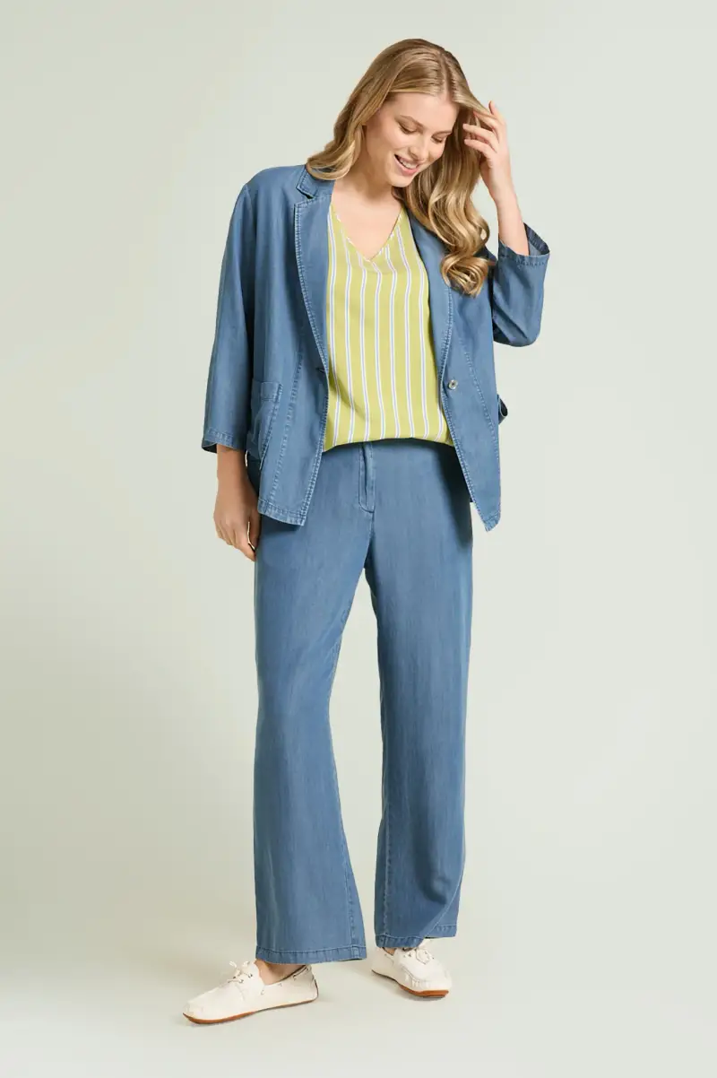 BLUSA A RIGHE Donna miniatura 3