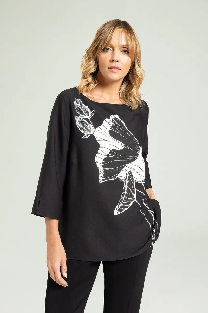 Luisa Viola BLUSA CON STAMPA PIAZZATA Donna