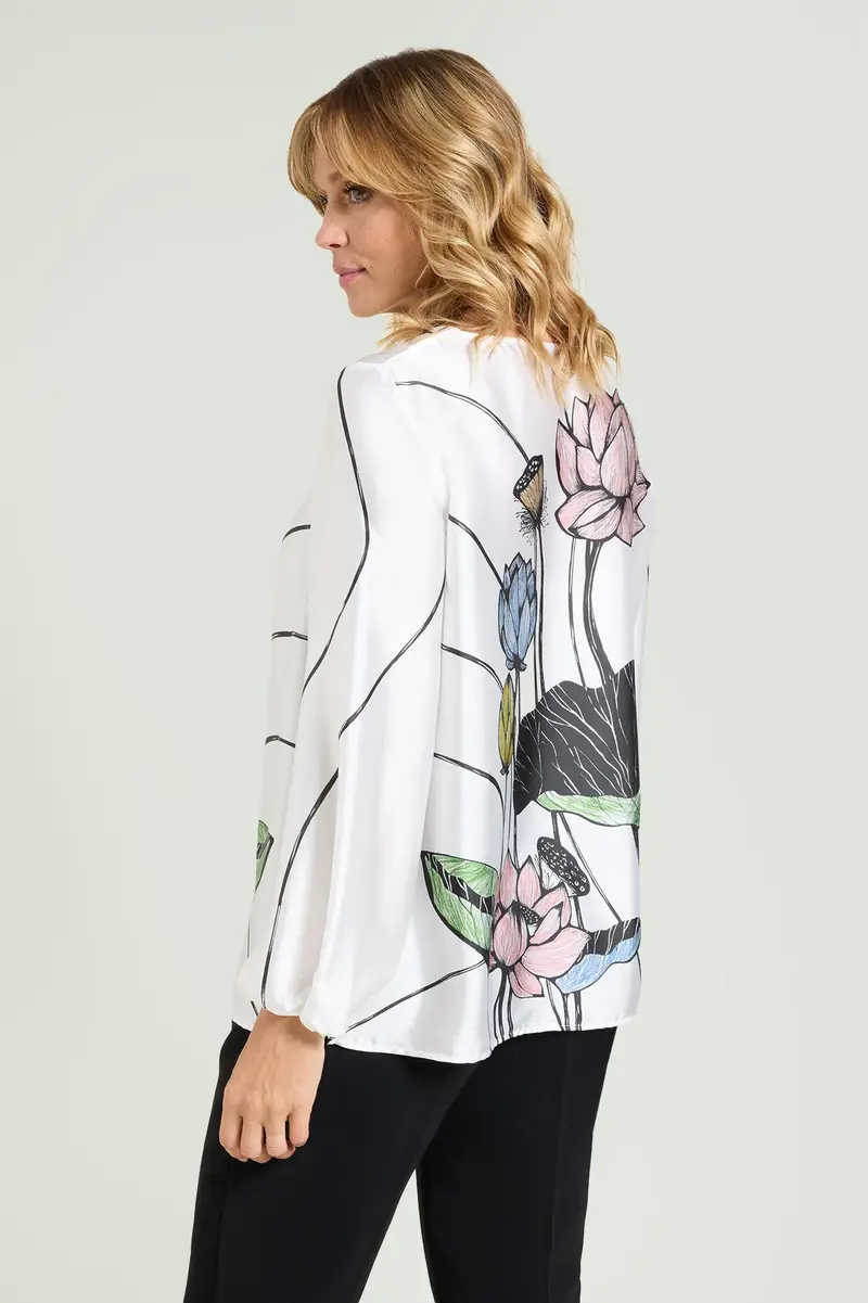 Luisa Viola BLUSA CON STAMPA PIAZZATA Donna miniatura 3