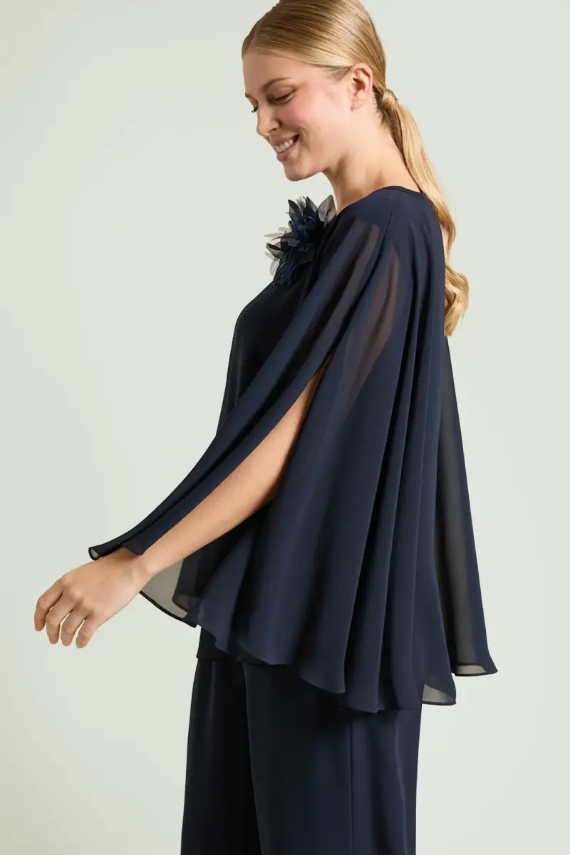 BLUSA E PANTALONE IN GEORGETTE Donna miniatura 3