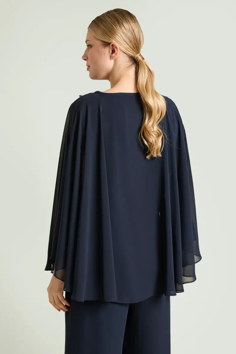 BLUSA E PANTALONE IN GEORGETTE Donna miniatura 4