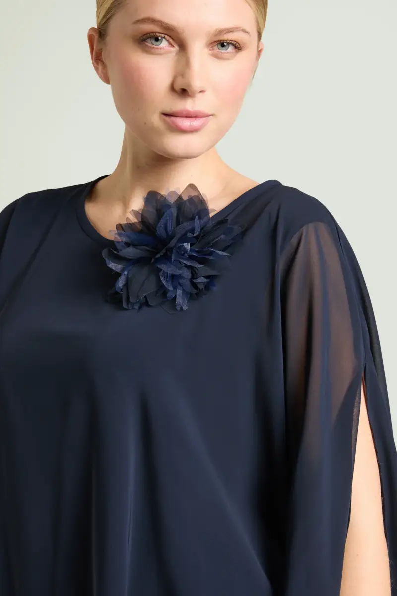 BLUSA E PANTALONE IN GEORGETTE Donna miniatura 5