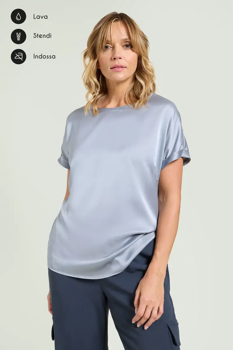 BLUSA IN RASO Donna