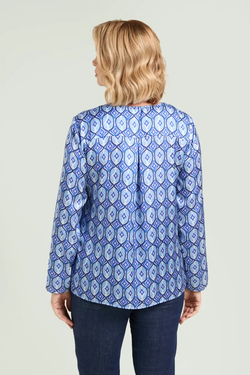 BLUSA IN RASO STAMPATO Donna miniatura 2