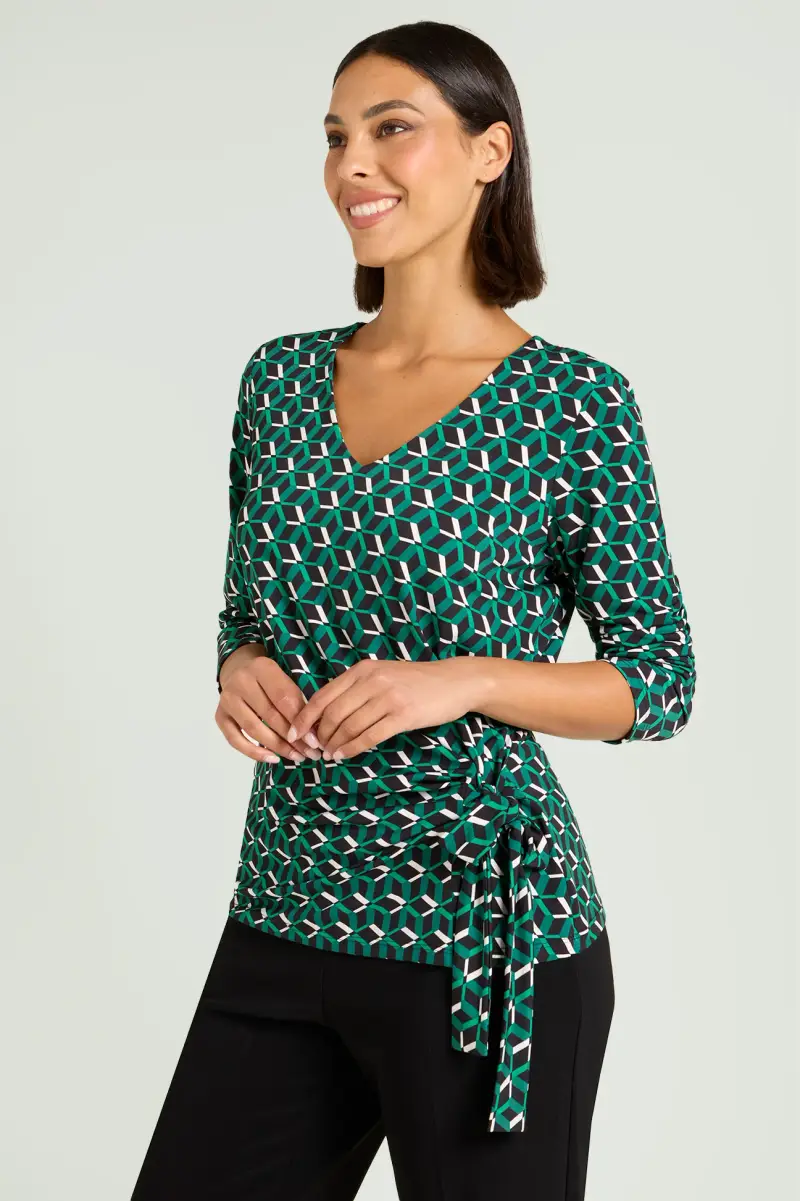 BLUSA STAMPATA IN JERSEY Donna