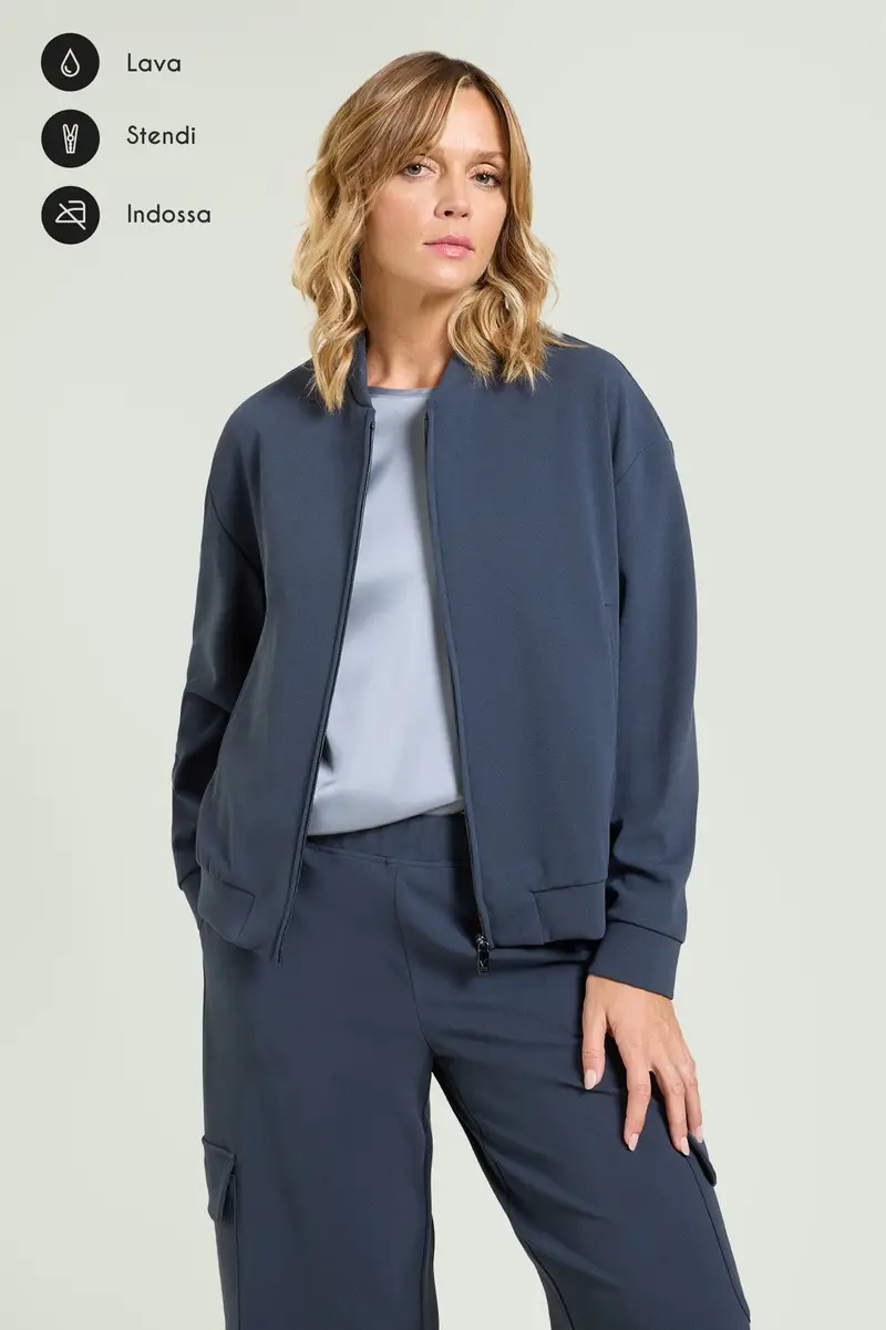 BOMBER IN SCUBA CREPE Donna