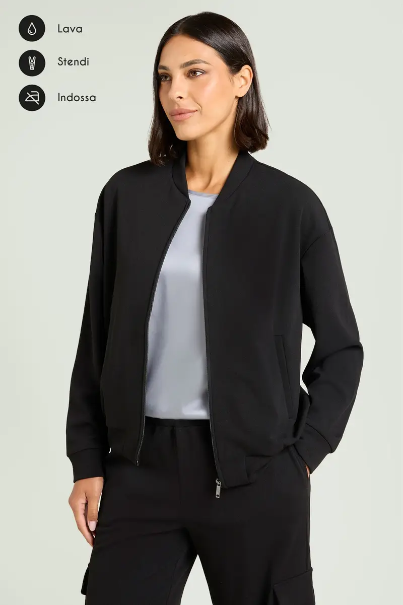 BOMBER IN SCUBA CREPE Donna