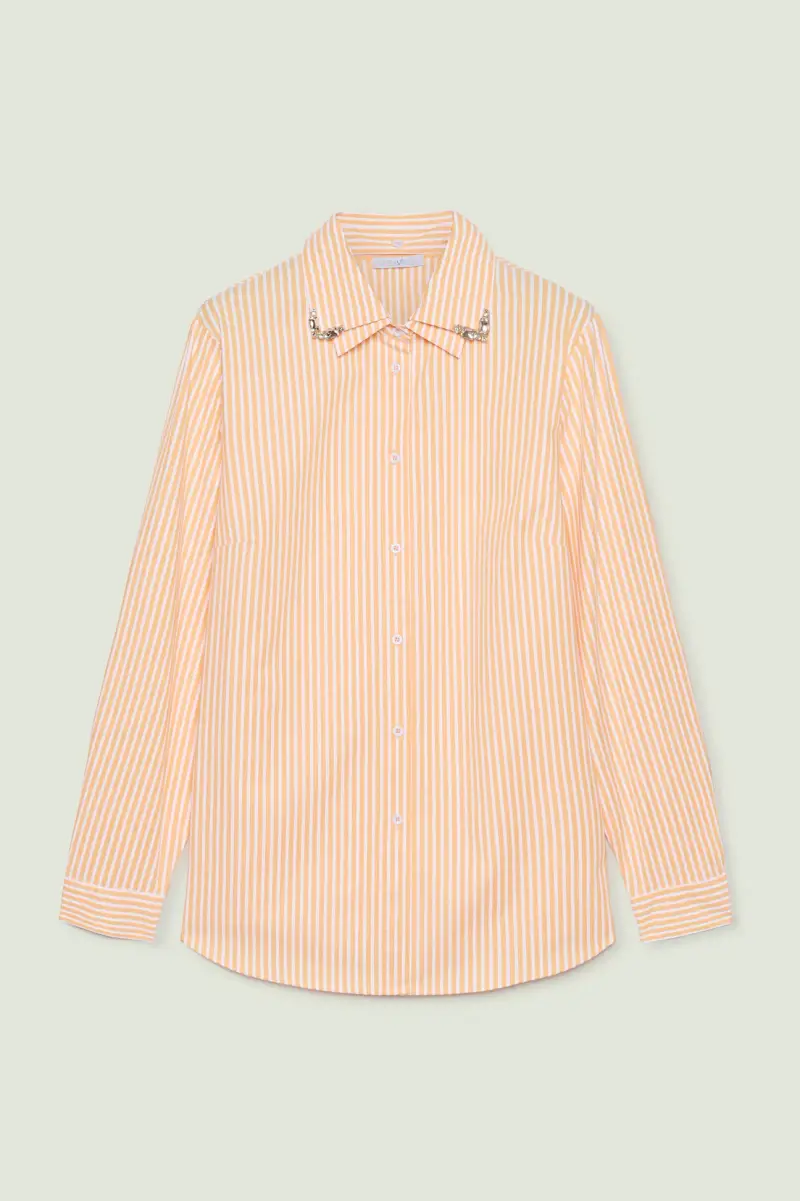 CAMICIA CON COLLETTO RICAMATO Donna miniatura 5