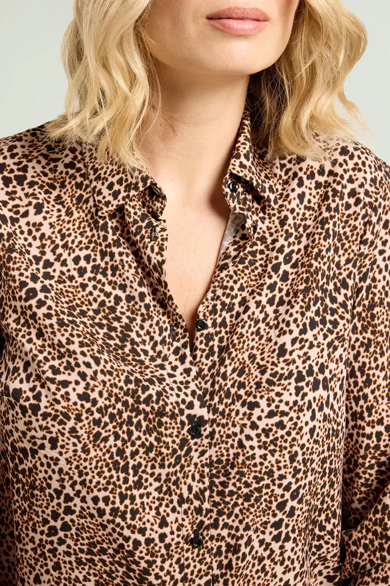 CAMICIA CON STAMPA ANIMALIER Donna miniatura 2