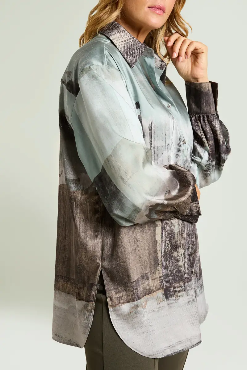 CAMICIA CON STAMPA PITTORICA Donna miniatura 2