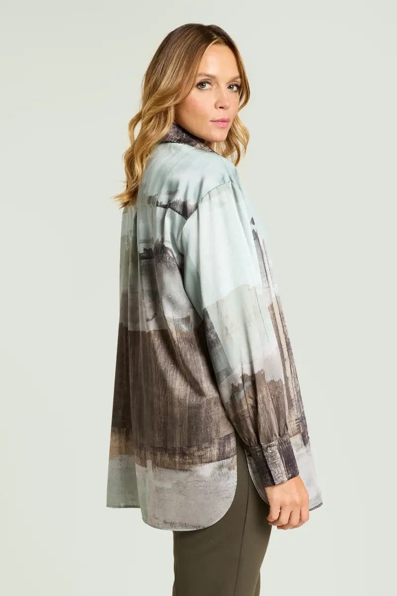 CAMICIA CON STAMPA PITTORICA Donna miniatura 3