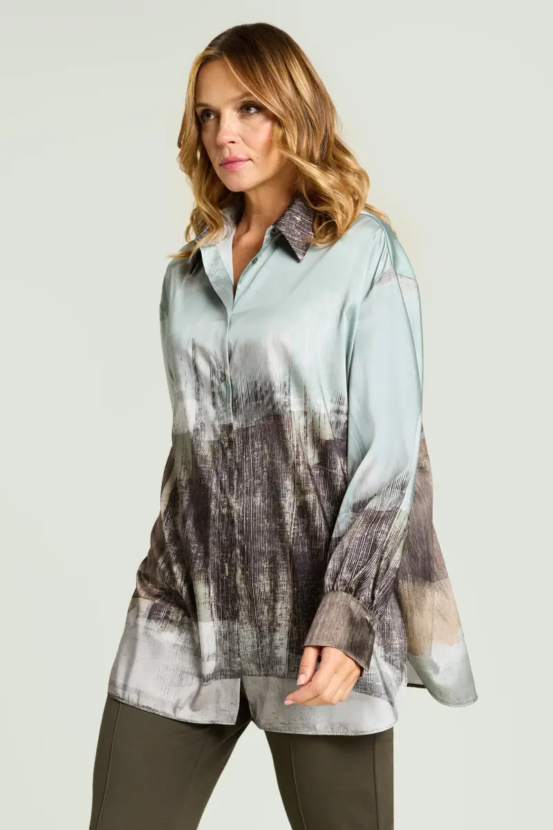 CAMICIA CON STAMPA PITTORICA Donna