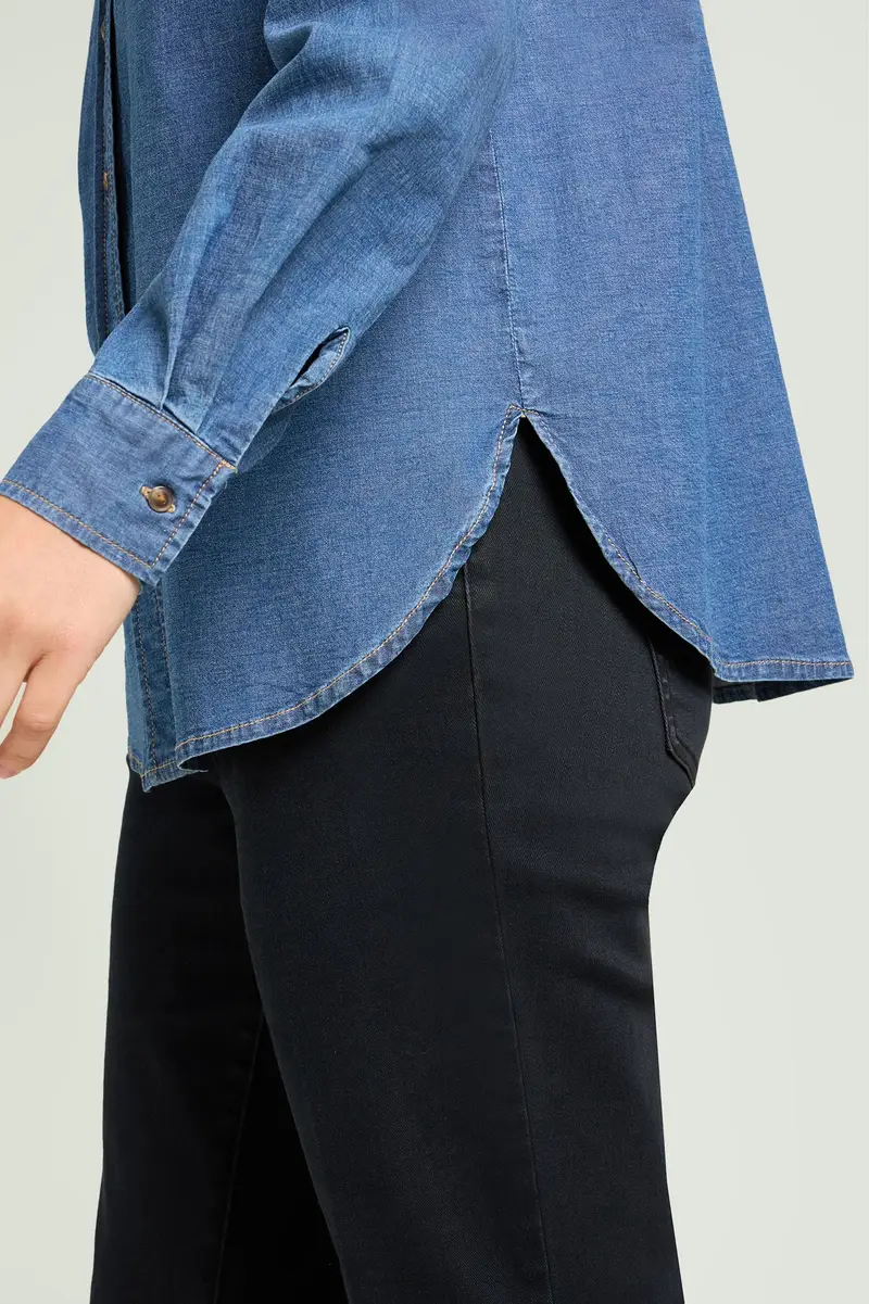 Luisa Viola CAMICIA IN DENIM LEGGERO Donna miniatura 3