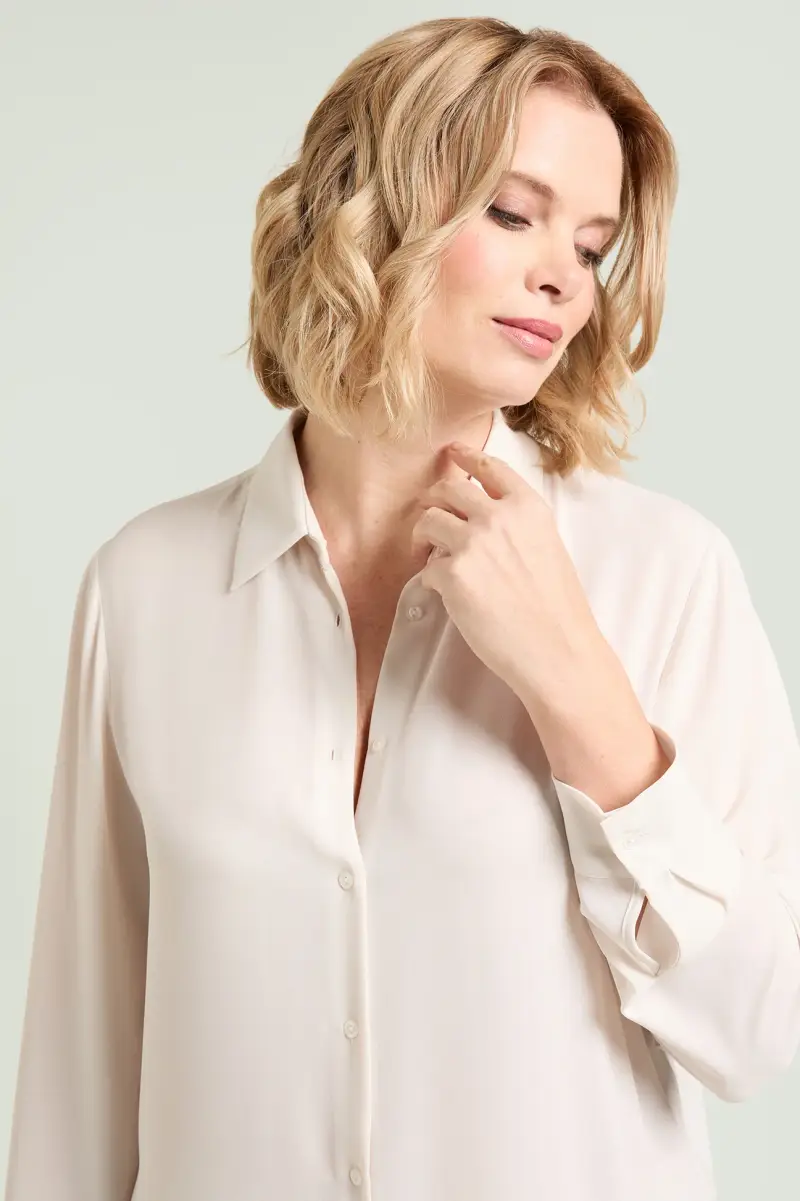 CAMICIA IN DOPPIA GEORGETTE Donna miniatura 3