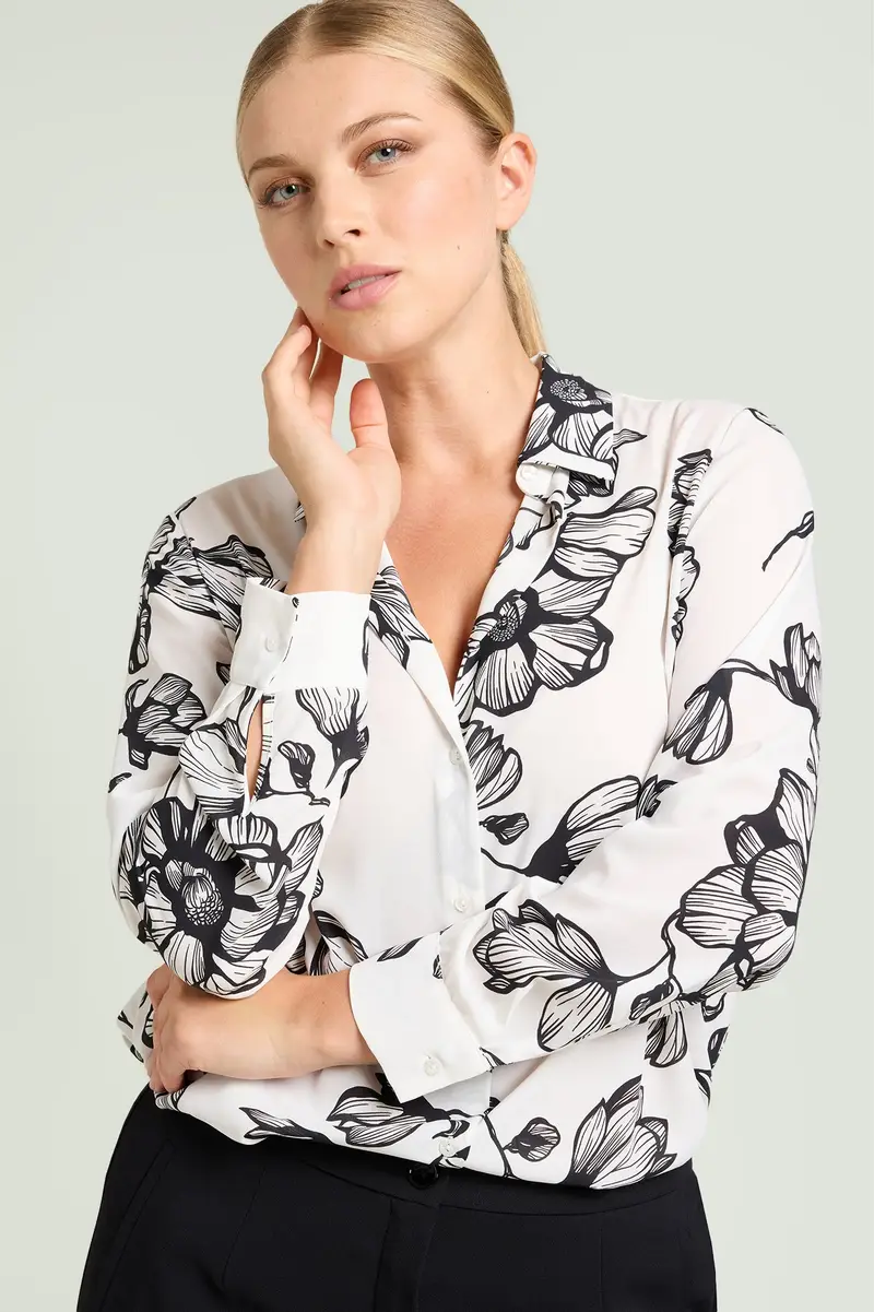 Luisa Viola CAMICIA IN DOPPIA GEORGETTE STAMPATA Donna