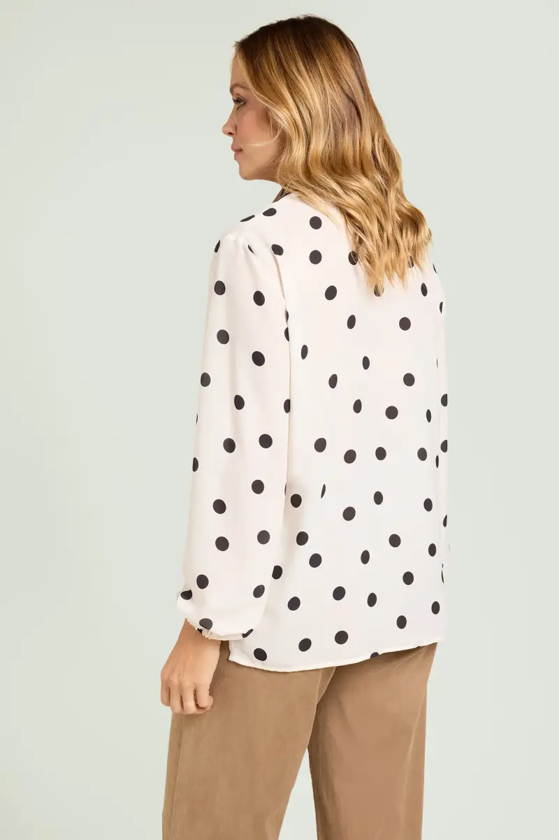 CAMICIA IN DOPPIA GEORGETTE STAMPATA Donna miniatura 3