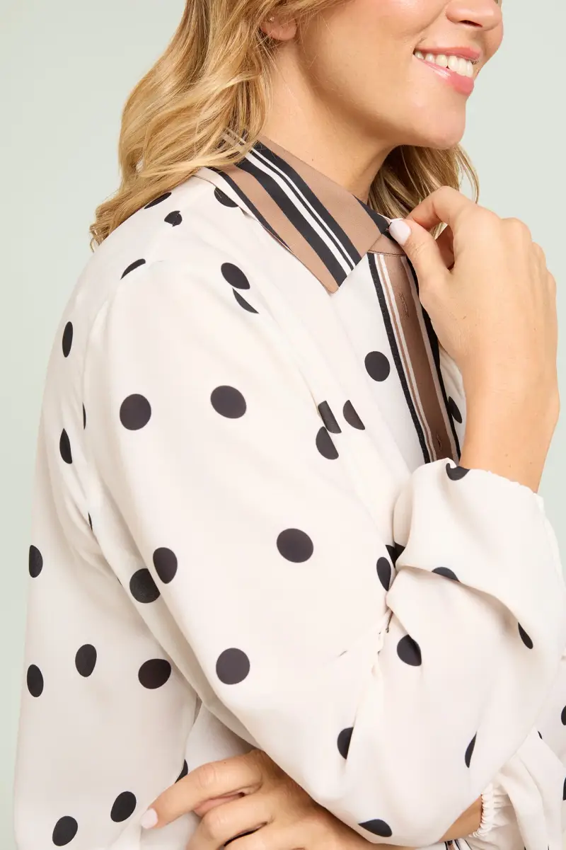 CAMICIA IN DOPPIA GEORGETTE STAMPATA Donna miniatura 2