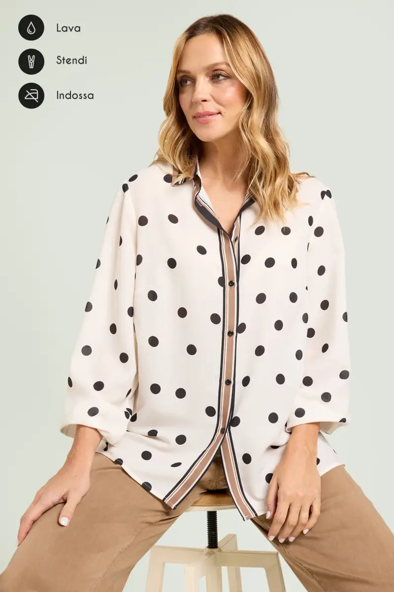 CAMICIA IN DOPPIA GEORGETTE STAMPATA Donna