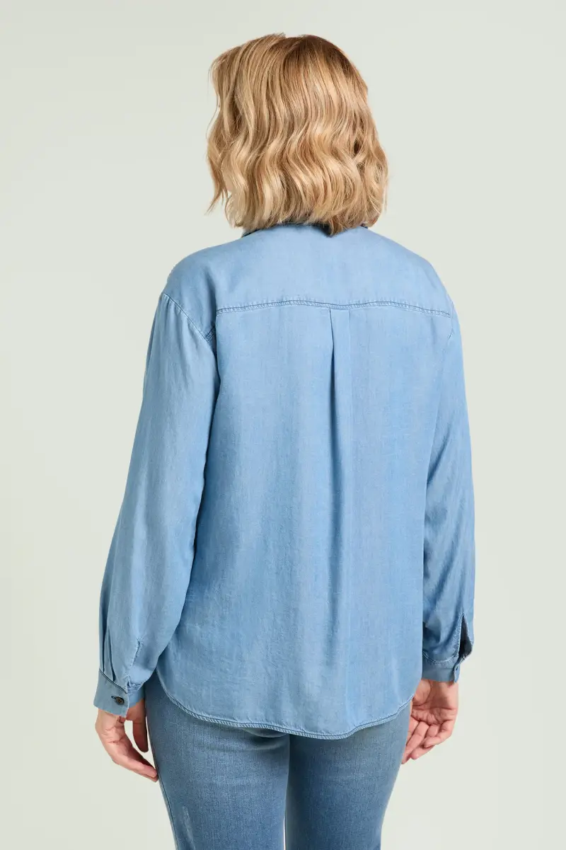 CAMICIA IN JEANS Donna miniatura 2