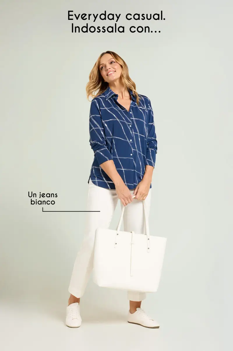 CAMICIA IN JERSEY STAMPATO Donna miniatura 3