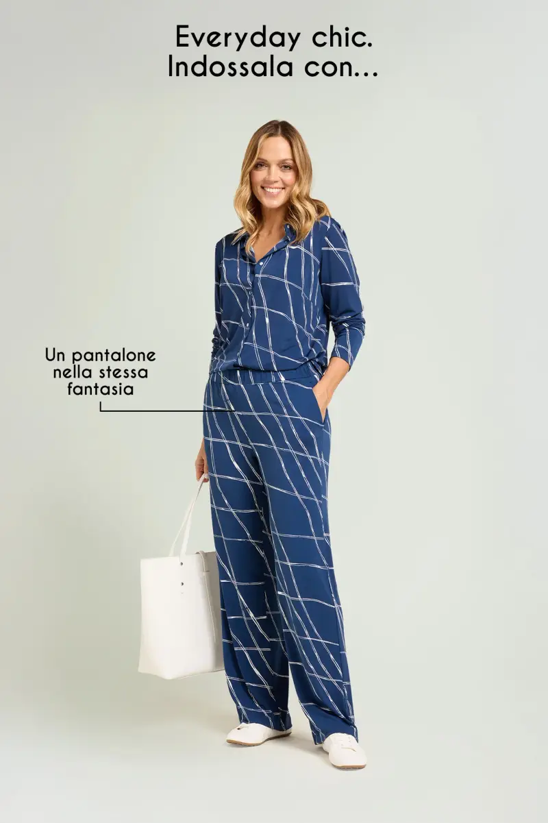 CAMICIA IN JERSEY STAMPATO Donna miniatura 4