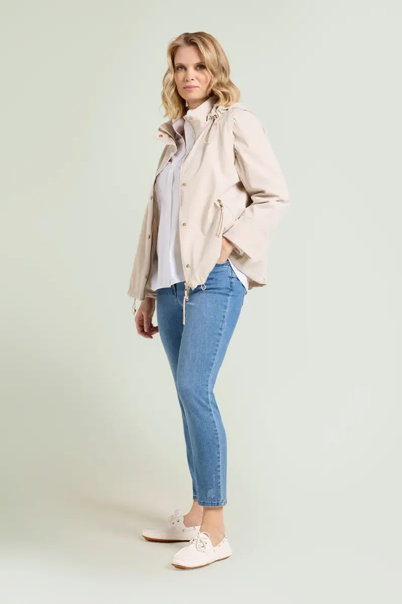 CAMICIA IN POPELINE CON PUNTI LUCE Donna miniatura 4