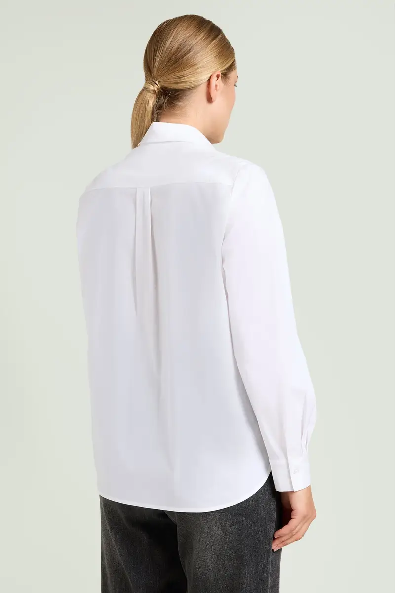 Luisa Viola CAMICIA IN POPELINE RICAMATA Donna miniatura 3