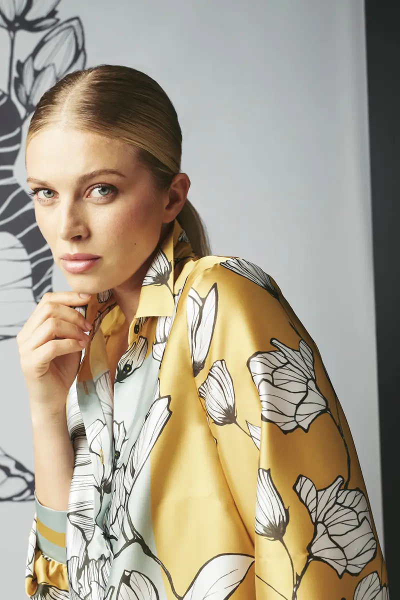 Luisa Viola CAMICIA IN RASO STAMPATO Donna