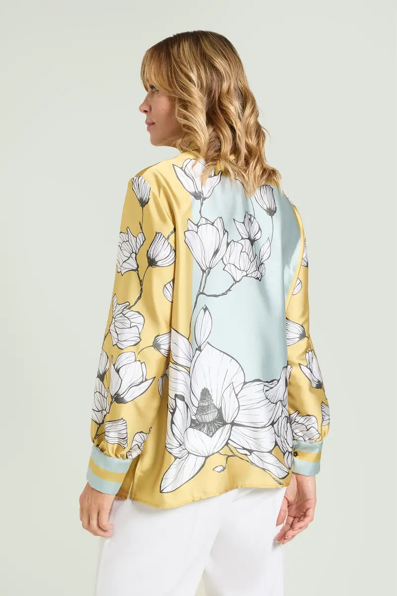 Luisa Viola CAMICIA IN RASO STAMPATO Donna miniatura 3