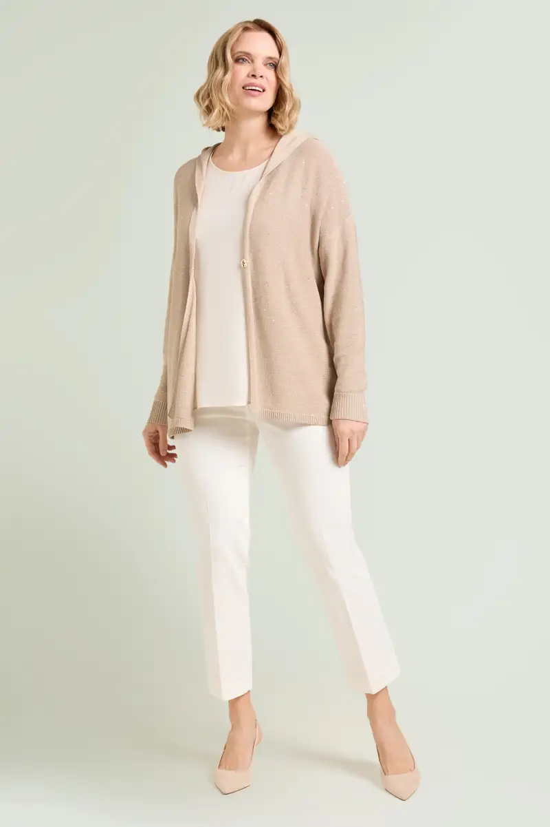 CARDIGAN IN CORDONETTO SHINY Donna miniatura 5