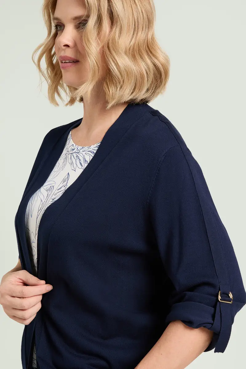 CARDIGAN IN VISCOSA COMFORT Donna miniatura 3