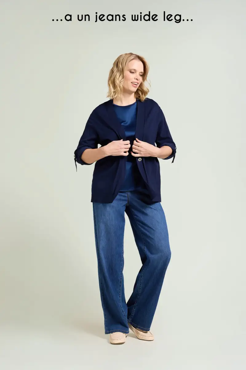 CARDIGAN IN VISCOSA COMFORT Donna miniatura 5