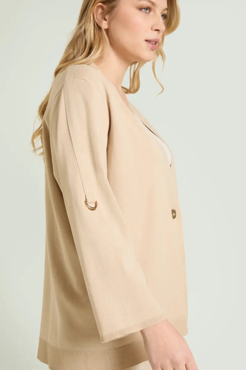 CARDIGAN IN VISCOSA COMFORT Donna miniatura 4