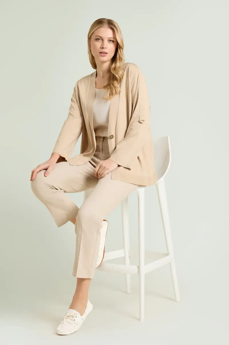 CARDIGAN IN VISCOSA COMFORT Donna miniatura 5