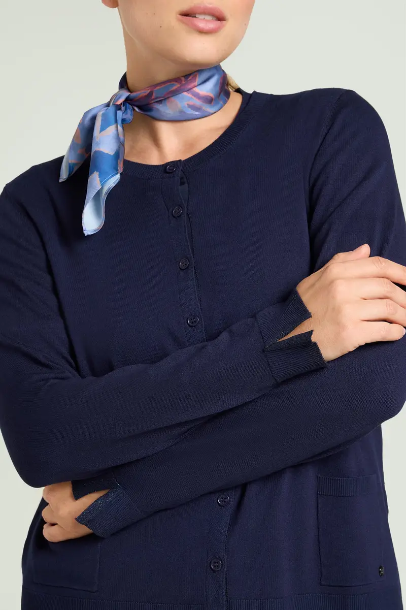 Luisa Viola Cardigan Donna Blu 1940371 miniatura 2