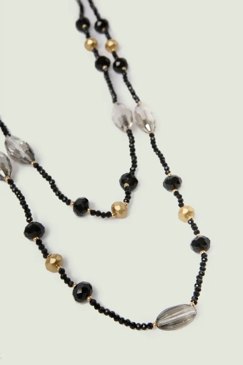 COLLANA A DUE FILE CON MIX DI PIETRE Donna miniatura 5