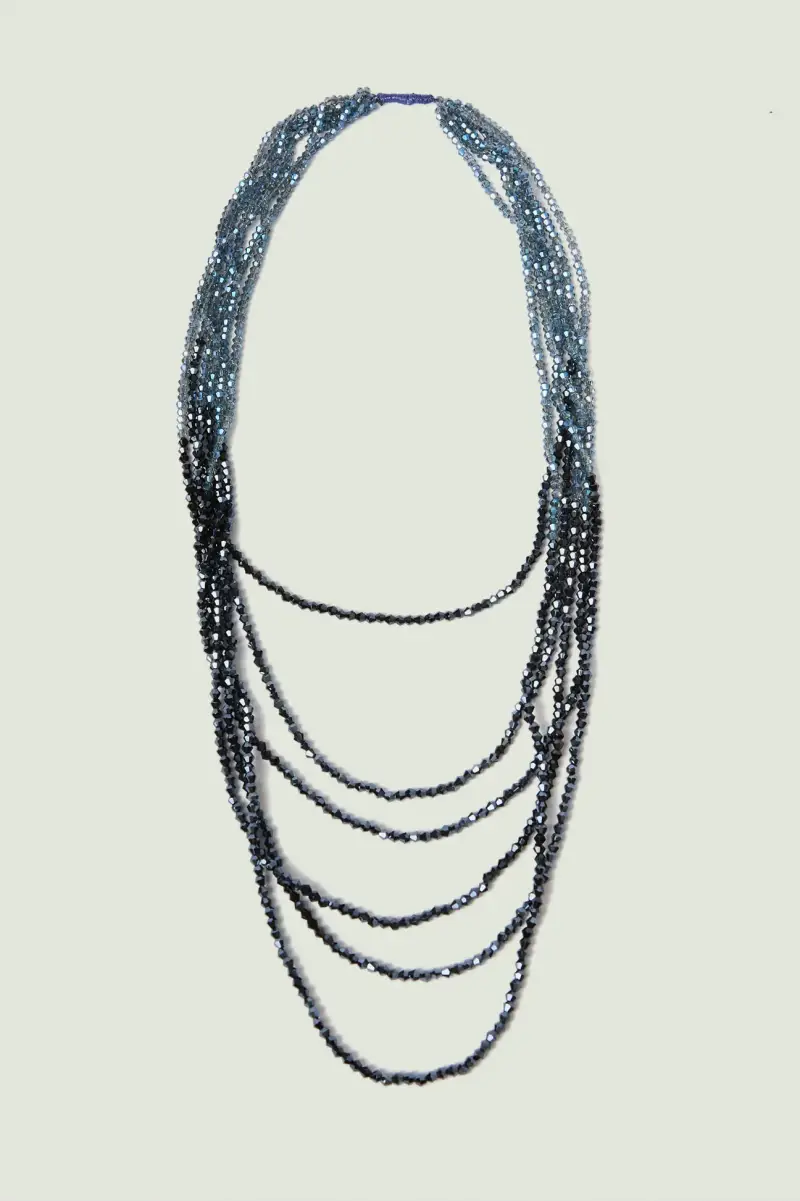 COLLANA MULTIFILE DI JAIS DEGRADE Donna miniatura 2