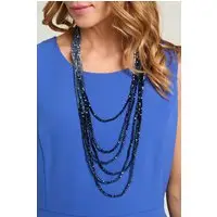 COLLANA MULTIFILE DI JAIS DEGRADE Donna miniatura 5