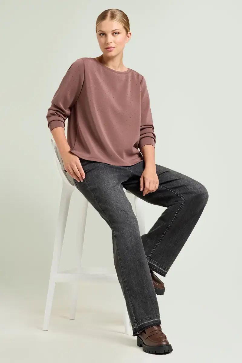 FELPA CON PUNTI LUCE Donna miniatura 3