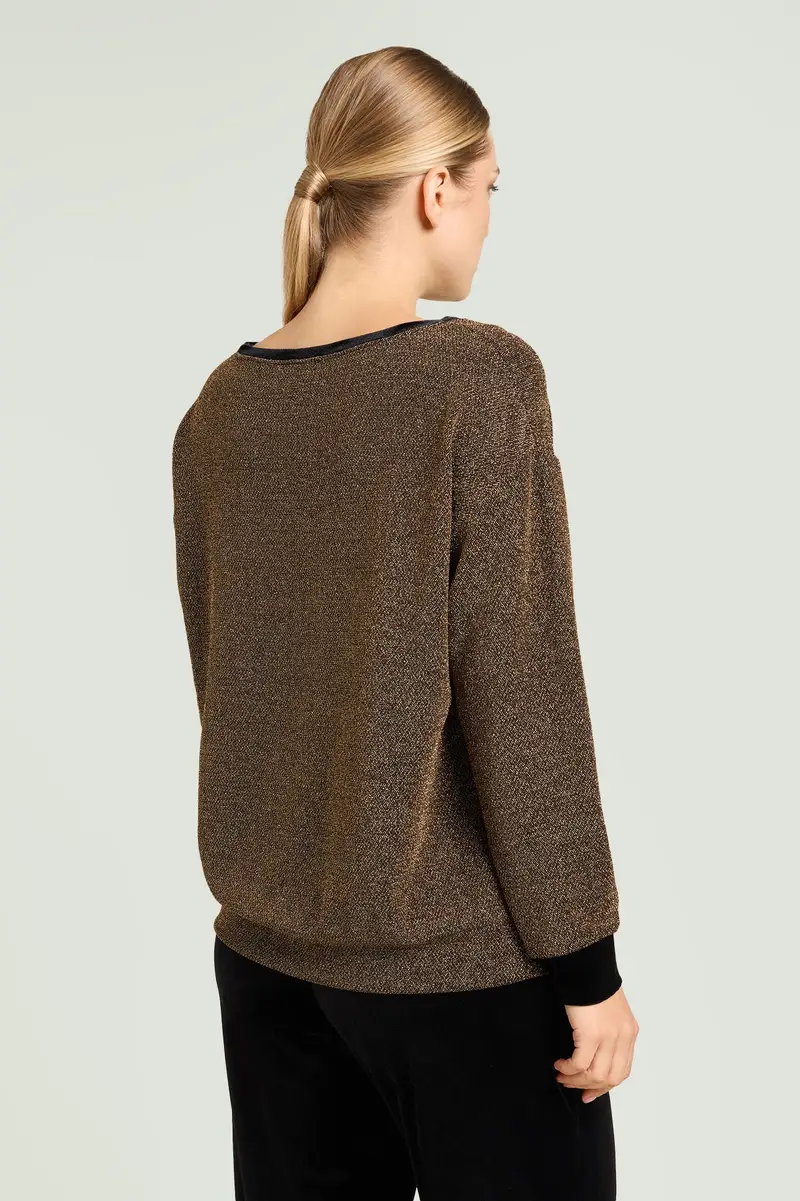 FELPA IN JERSEY LUREX Donna miniatura 3