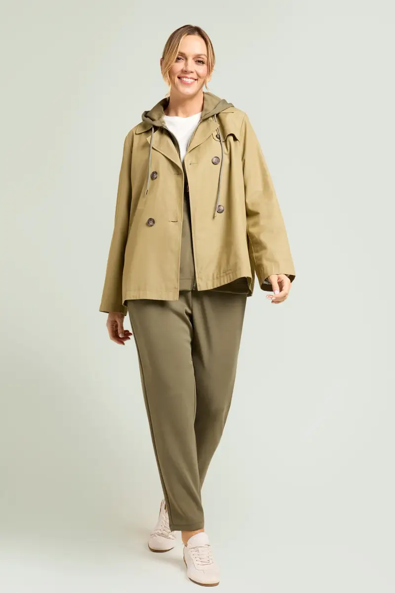 FELPA IN JERSEY SCUBA CON CAPPUCCIO Donna miniatura 5