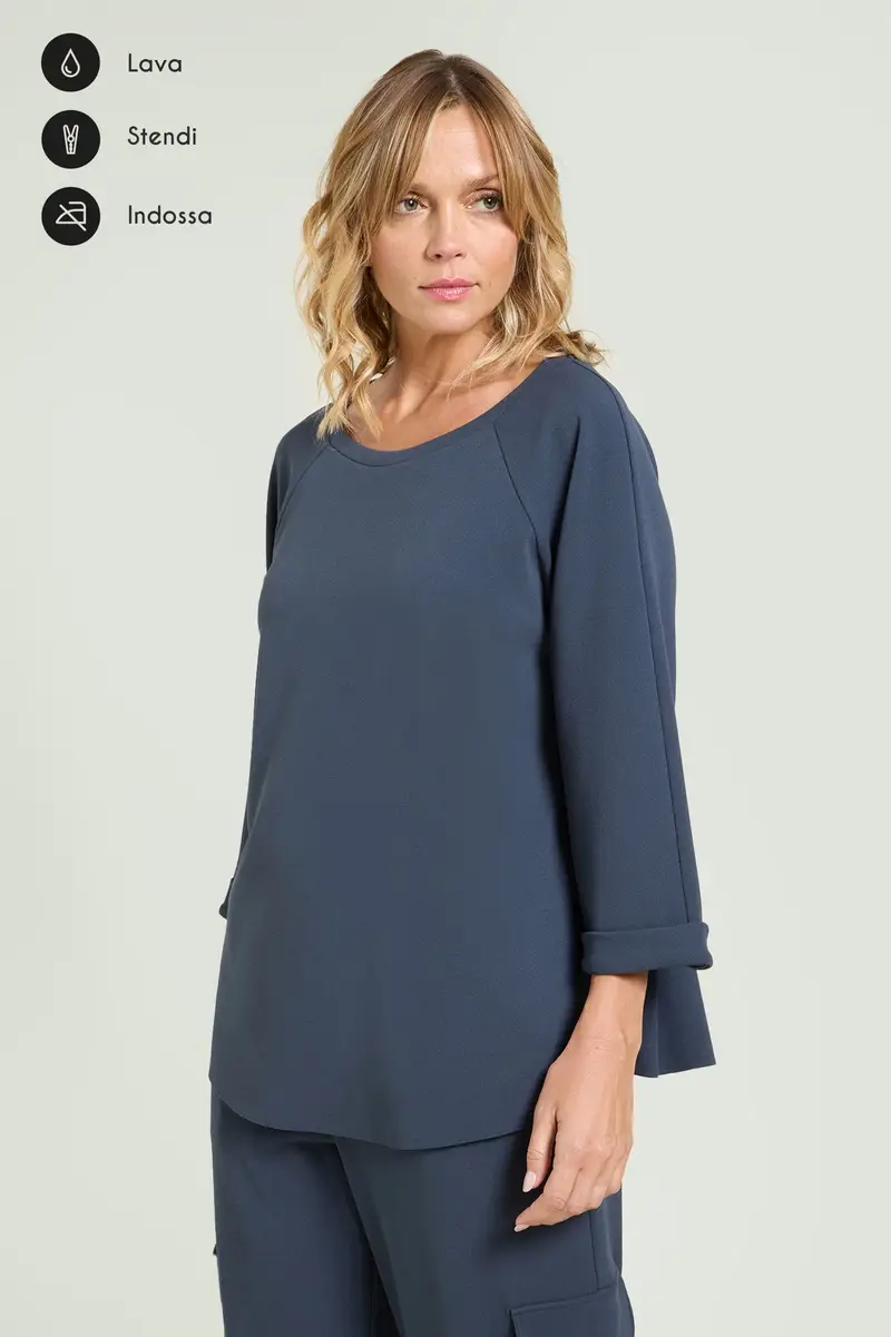 FELPA IN SCUBA CREPE Donna