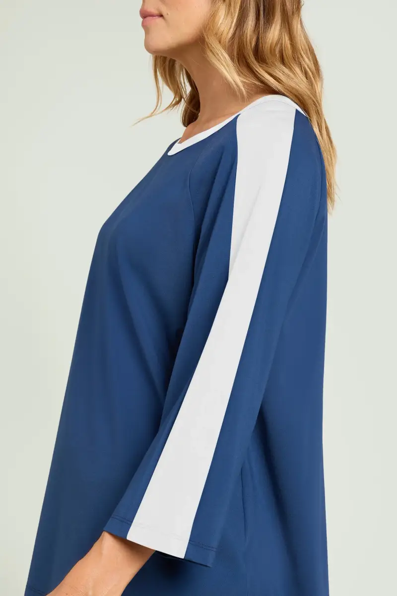 FELPA IN TECNOVISCOSA CON BANDE LATERALI Donna miniatura 2