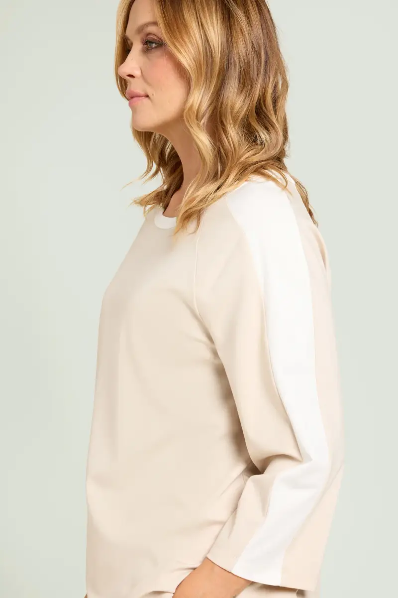 FELPA IN TECNOVISCOSA CON BANDE LATERALI Donna miniatura 2