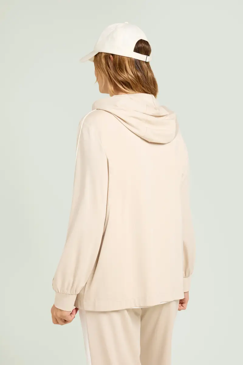 FELPA IN TECNOVISCOSA CON CAPPUCCIO Donna miniatura 3