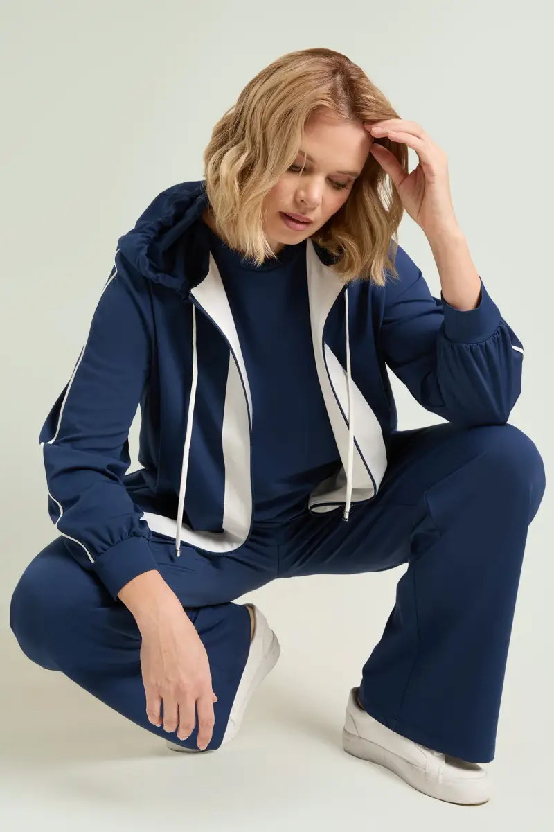 FELPA IN TECNOVISCOSA CON CAPPUCCIO Donna